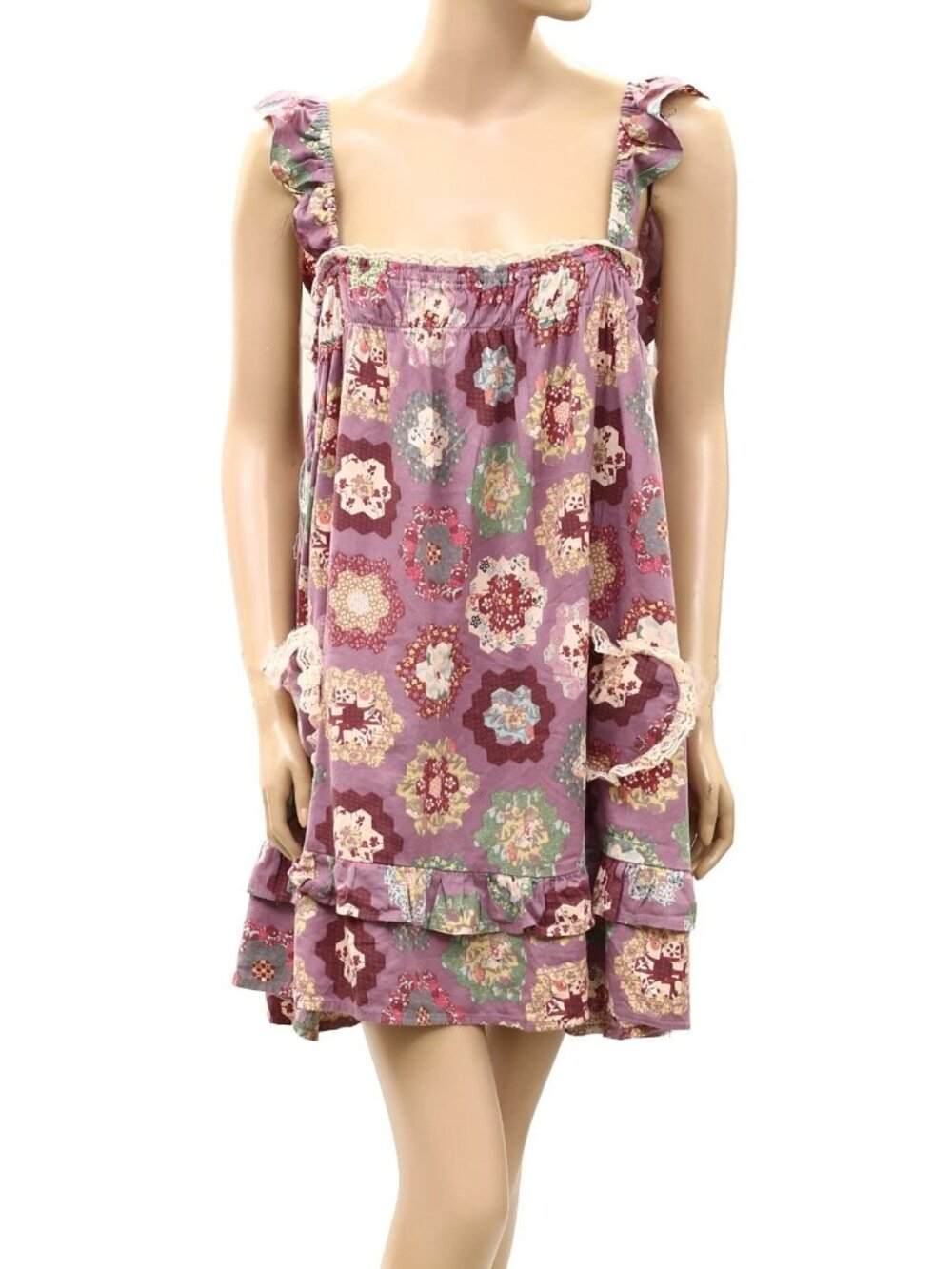Urban Outfitters Out From Under Hearts Desire Lace Trim Lounge Dress XL 290194 - Picture 4 of 7